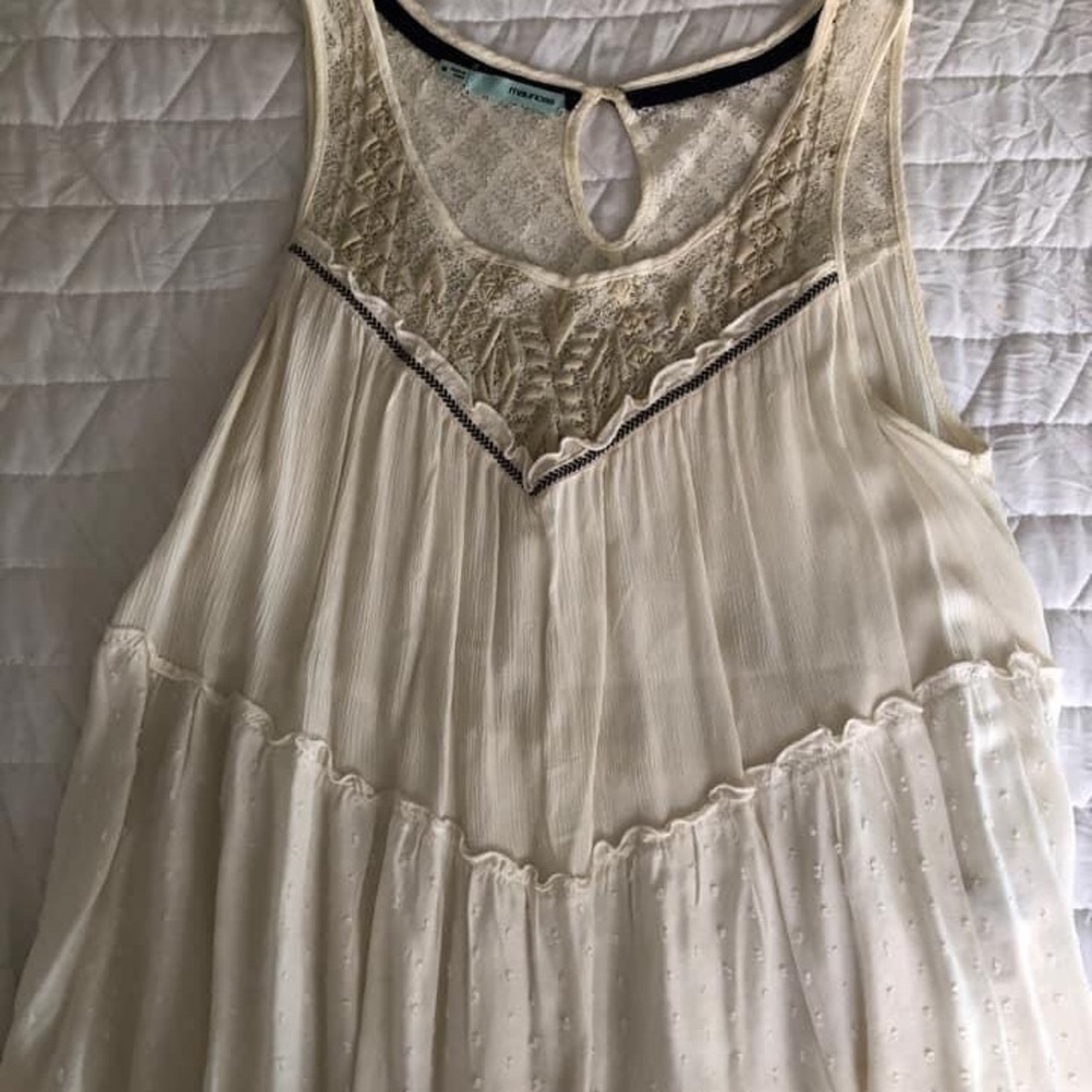 Maurices dressy tank semi-sheer size small